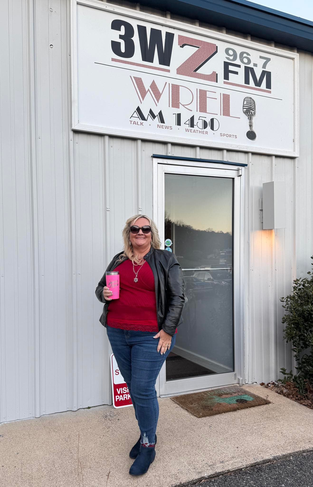 Susan performing at radio show