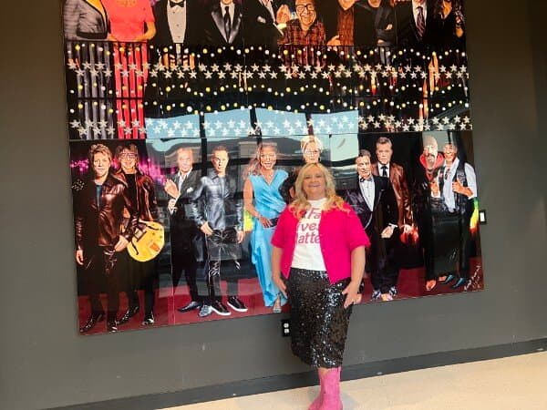 Susan Horne in venue lobby